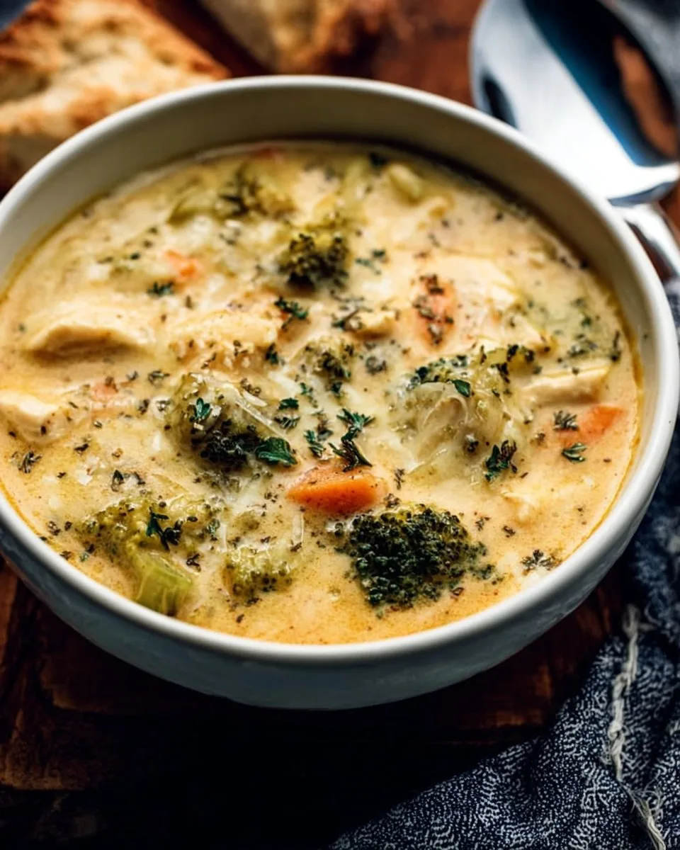 Instant Pot Broccoli Cheddar Chicken Soup