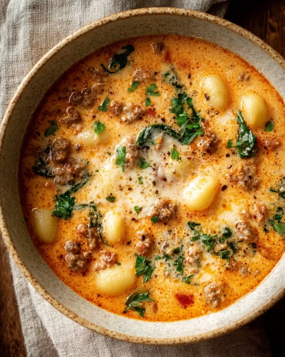 Creamy Italian Sausage Gnocchi Soup