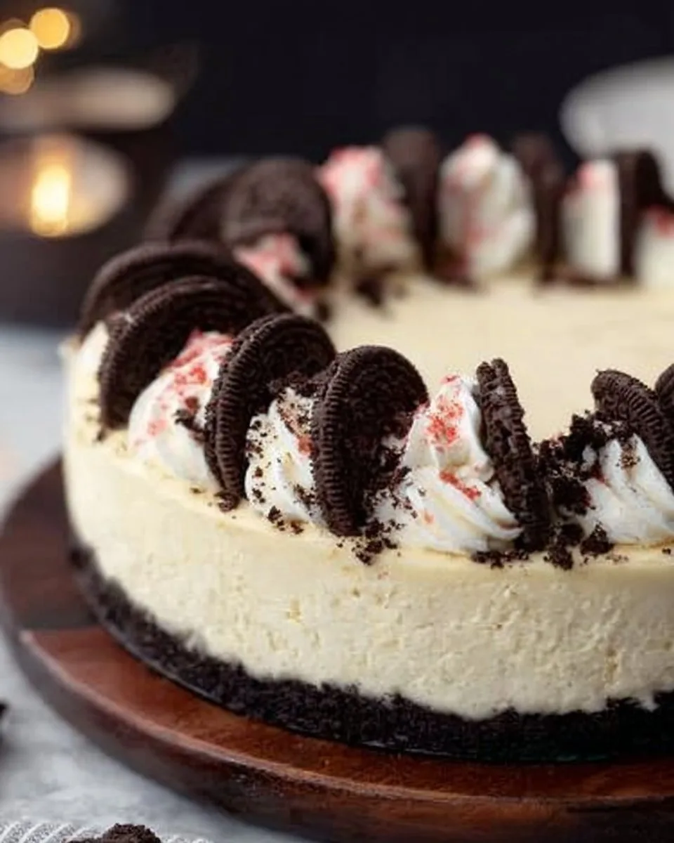 White Chocolate Cheesecake with Oreo Crust