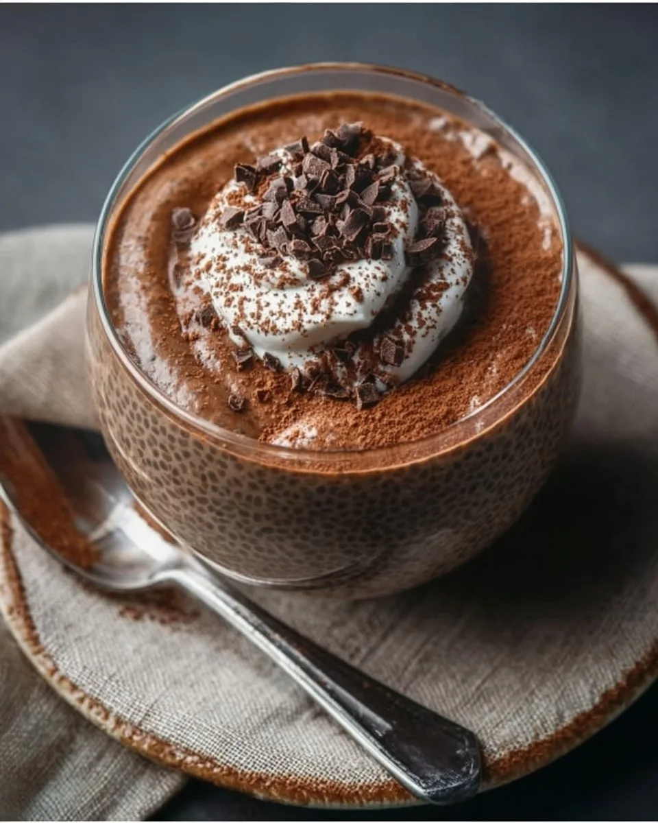 High Protein Chocolate Chia Seed Pudding