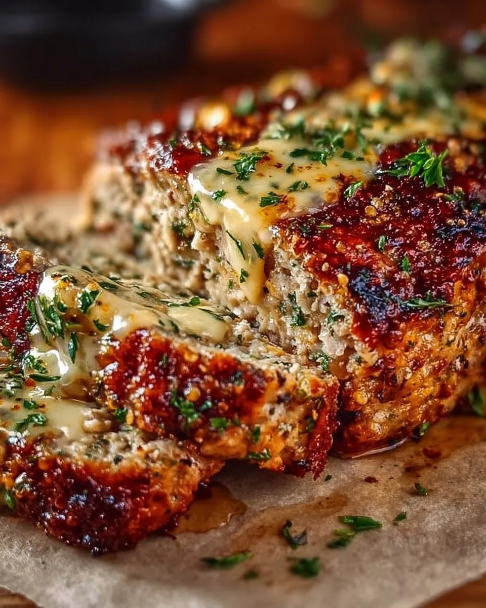 Garlic Parmesan Chicken Meatloaf