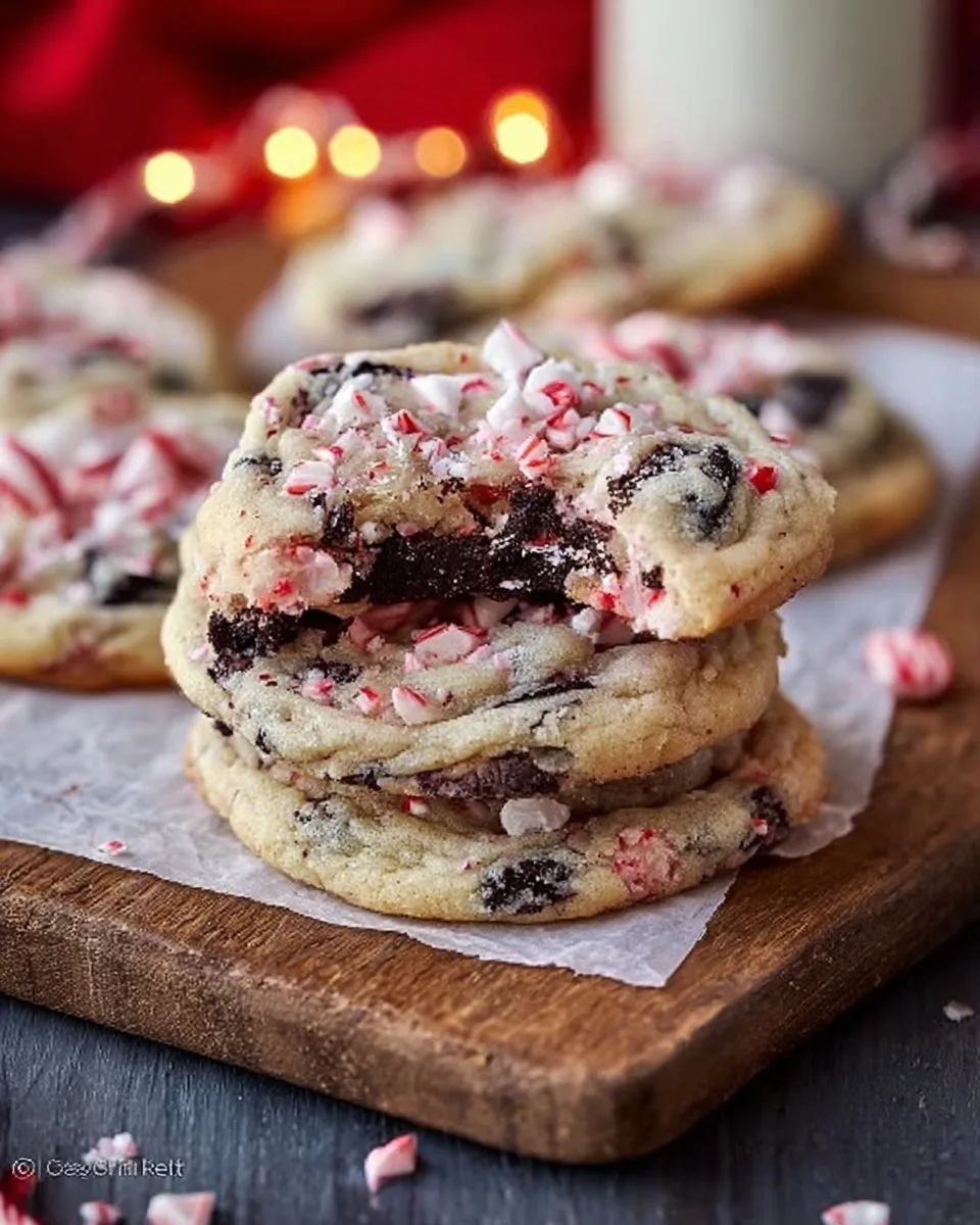 Oreo Peppermint Crunch Cookies - these easy cookies and cream cake mix cookies are loaded with …
