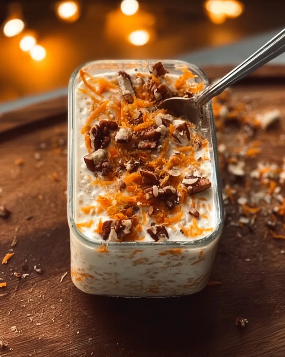 High Protein Carrot Cake Overnight Oats