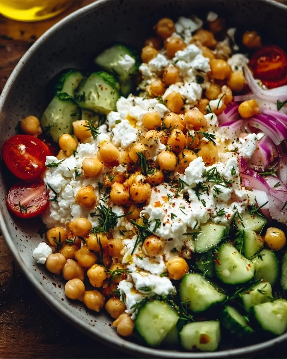 Cottage Cheese and Chickpea Salad