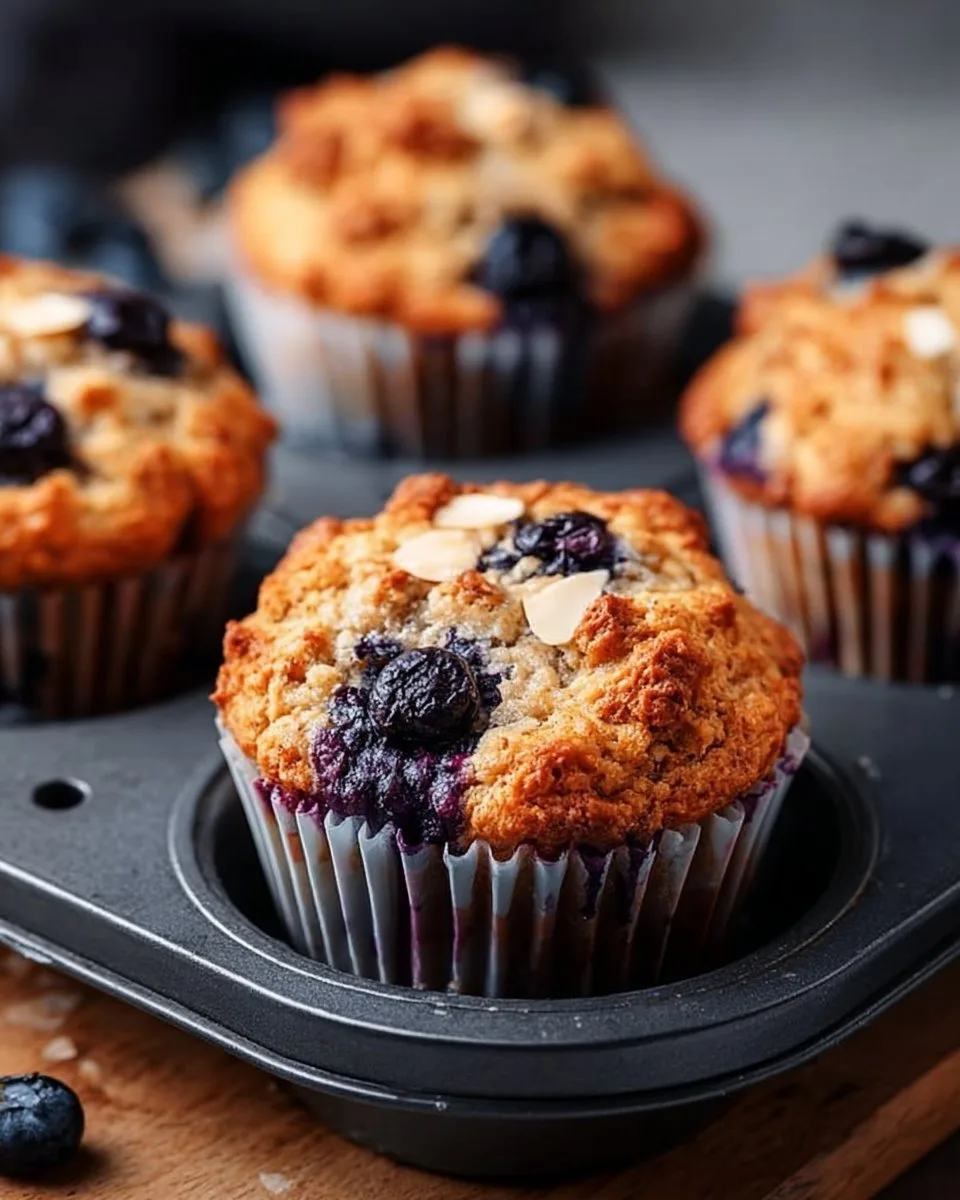 Hearty Blueberry Protein Muffins