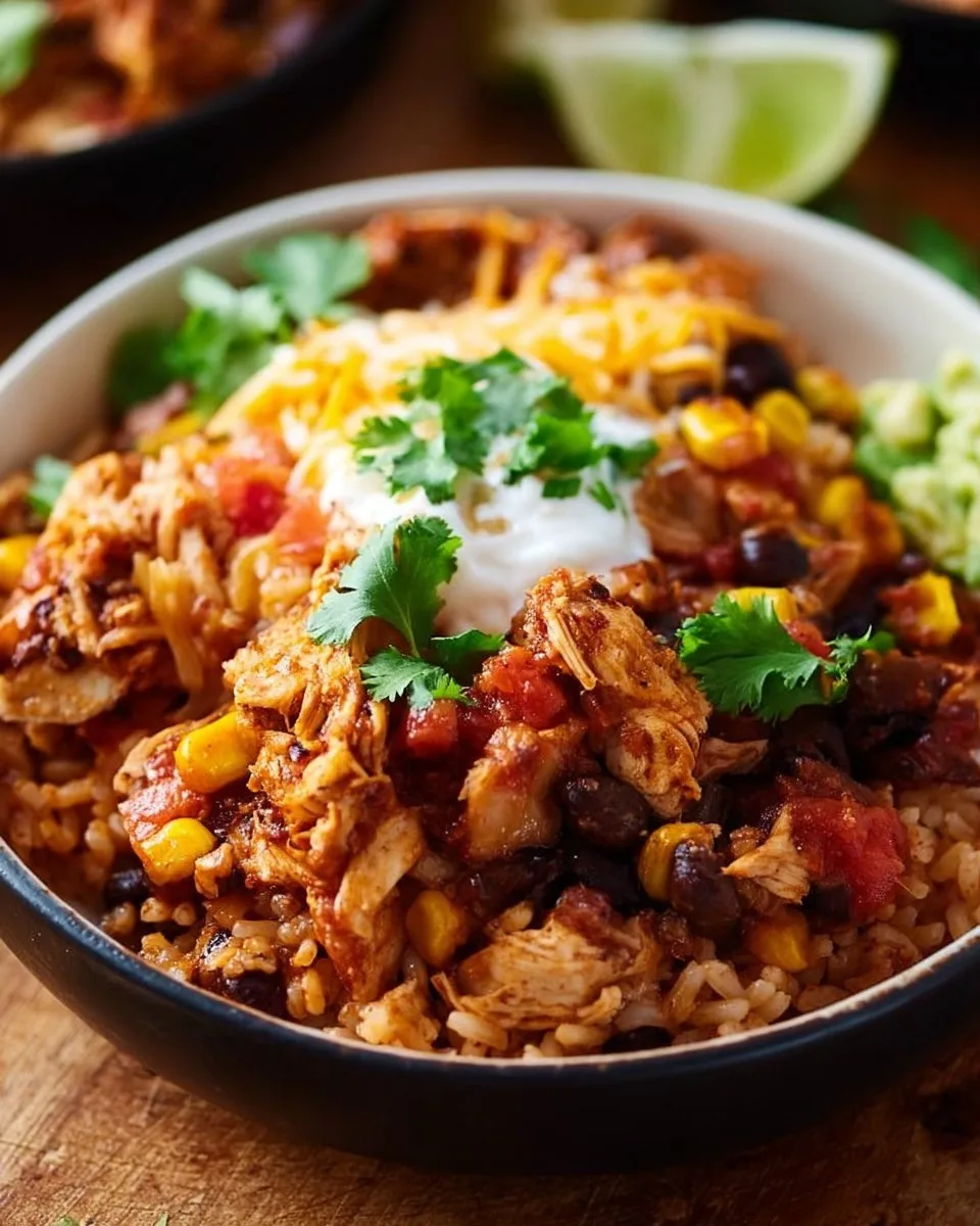 Instant Pot Chicken Burrito Bowls