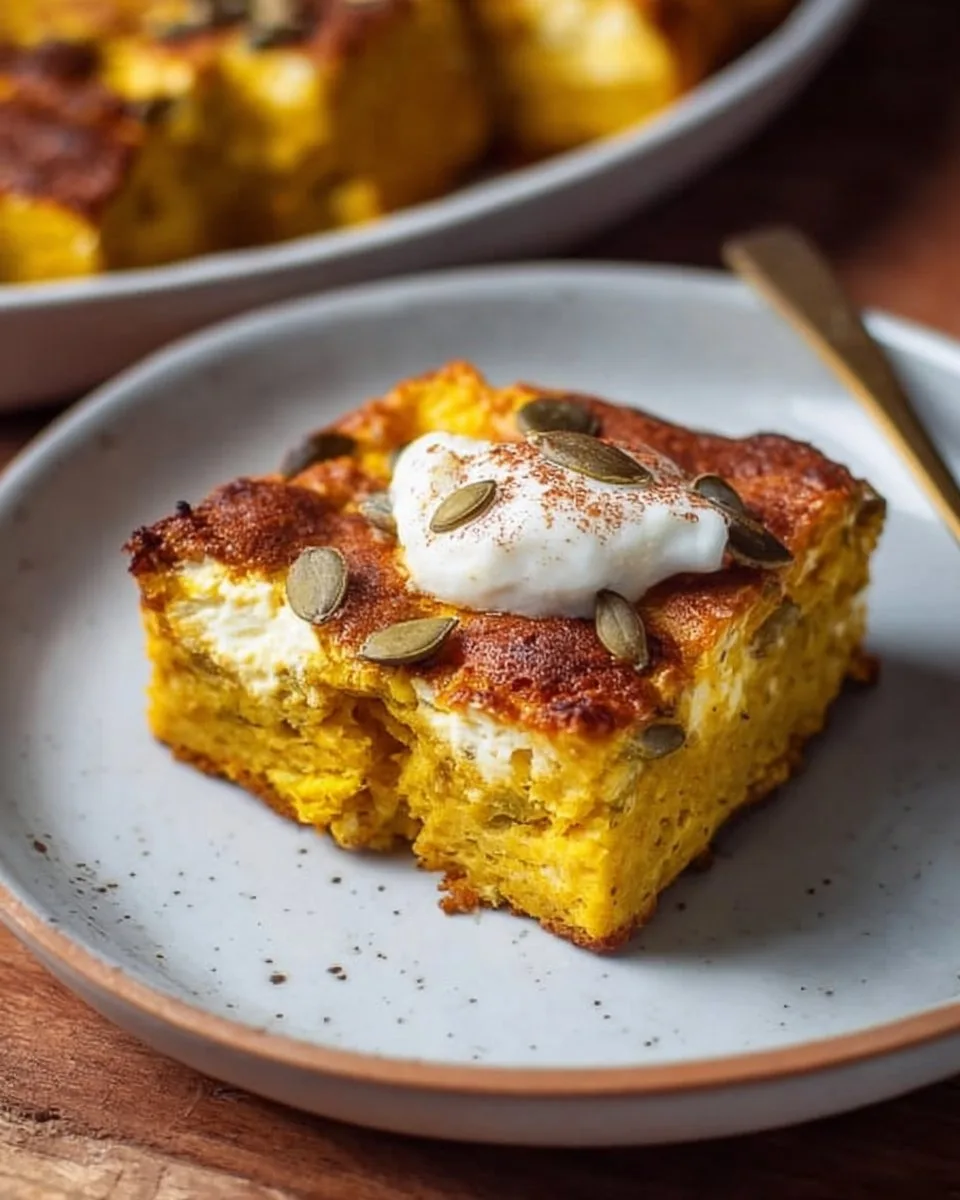 Pumpkin Cottage Cheese Bake: Healthy, Easy & High-Protein Fall Treat