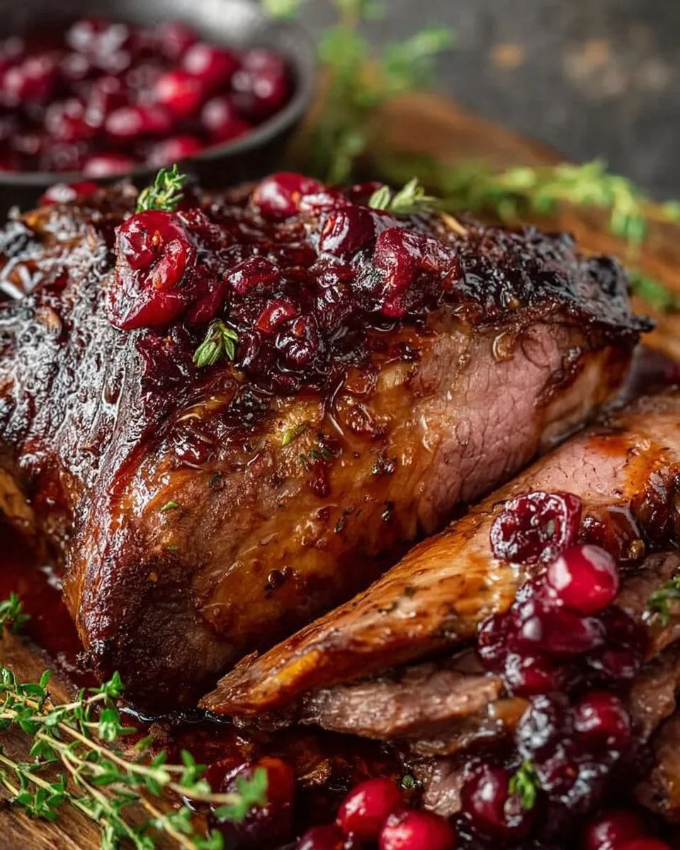 Roast Beef with Cranberry and Balsamic