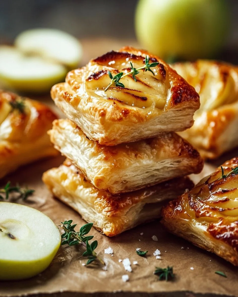 Apple Brie Puff Pastry Bites
