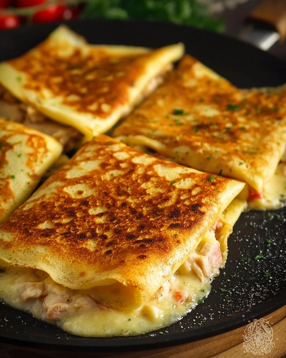 Cheesy Chicken Crepes