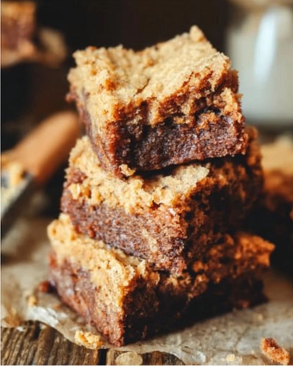 Chewy Peanut Butter Brownies