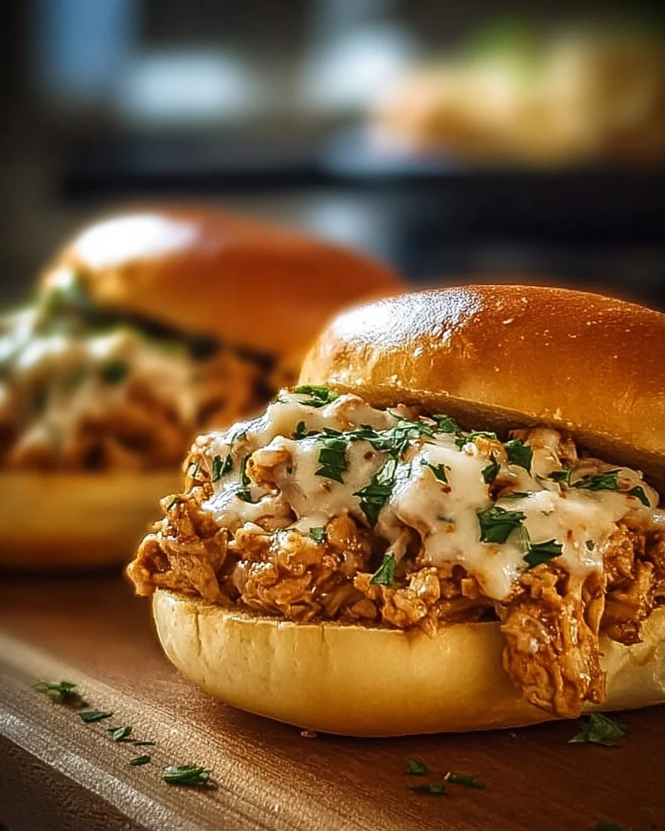 Chicken Alfredo Sloppy Joes