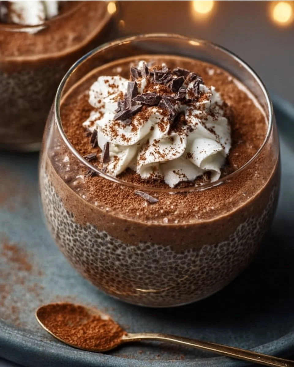 High Protein Chocolate Chia Seed Pudding