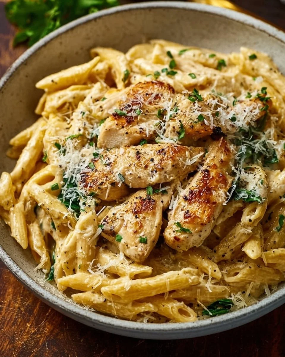 Creamy Garlic Parmesan Chicken Pasta