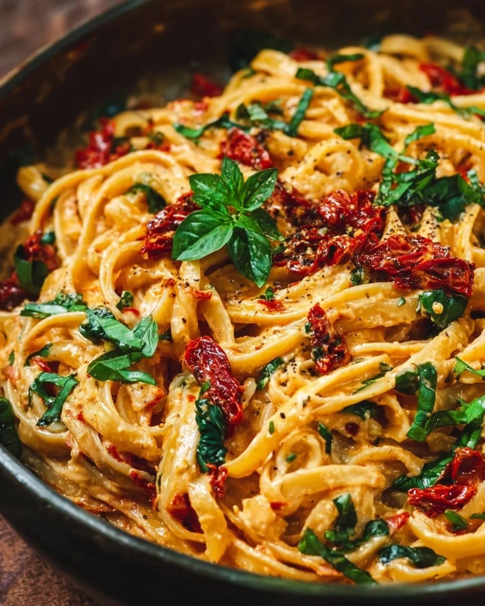 Creamy Vegan Sun-Dried Tomato Pasta