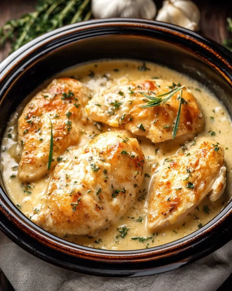 Crockpot Creamy Garlic Parmesan Chicken