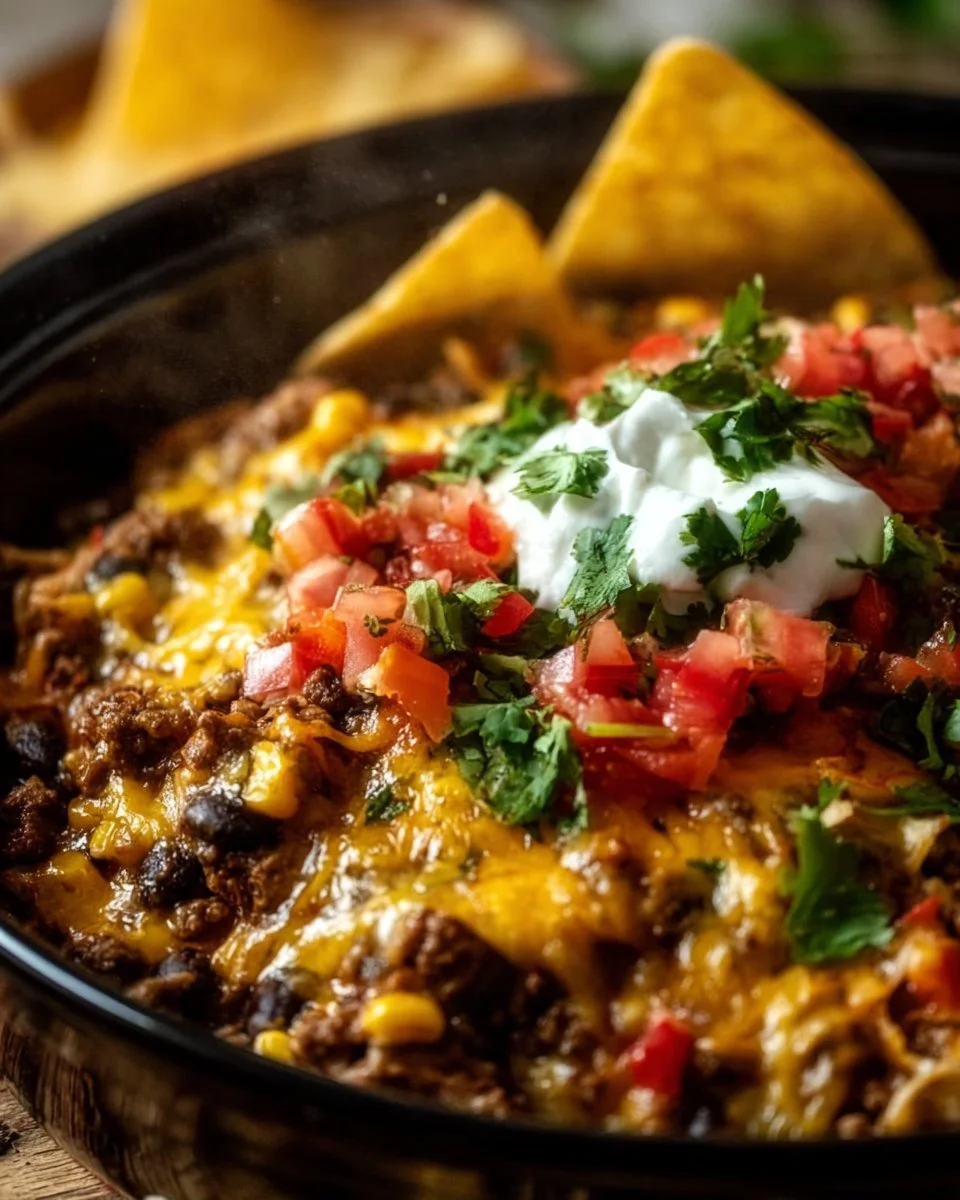 Crockpot Taco Casserole