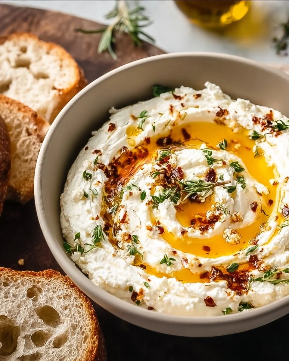 Delicious Ricotta Dip with Hot Honey