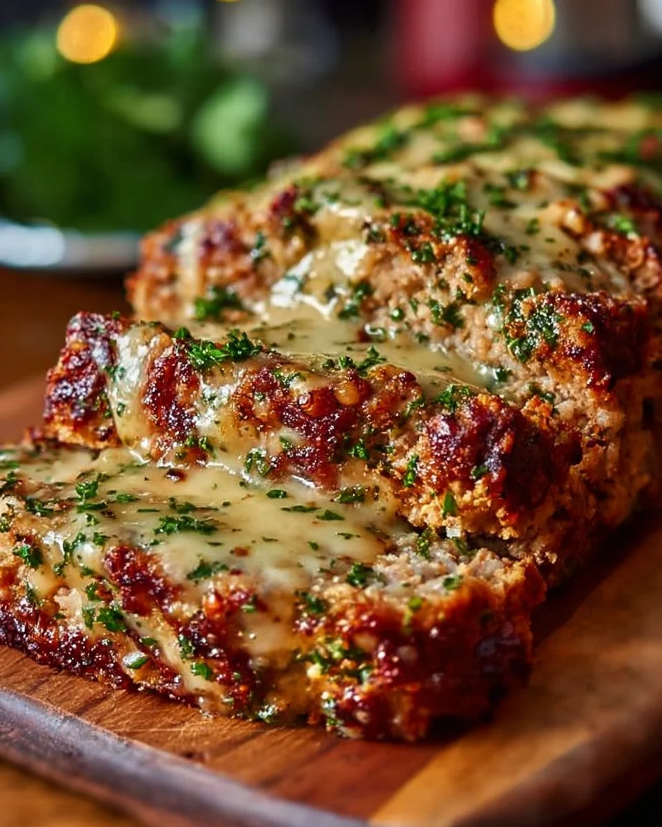 Garlic Parmesan Chicken Meatloaf