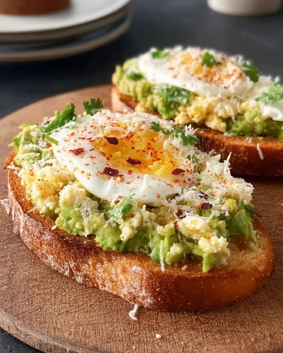 Grated Egg Avocado Toast