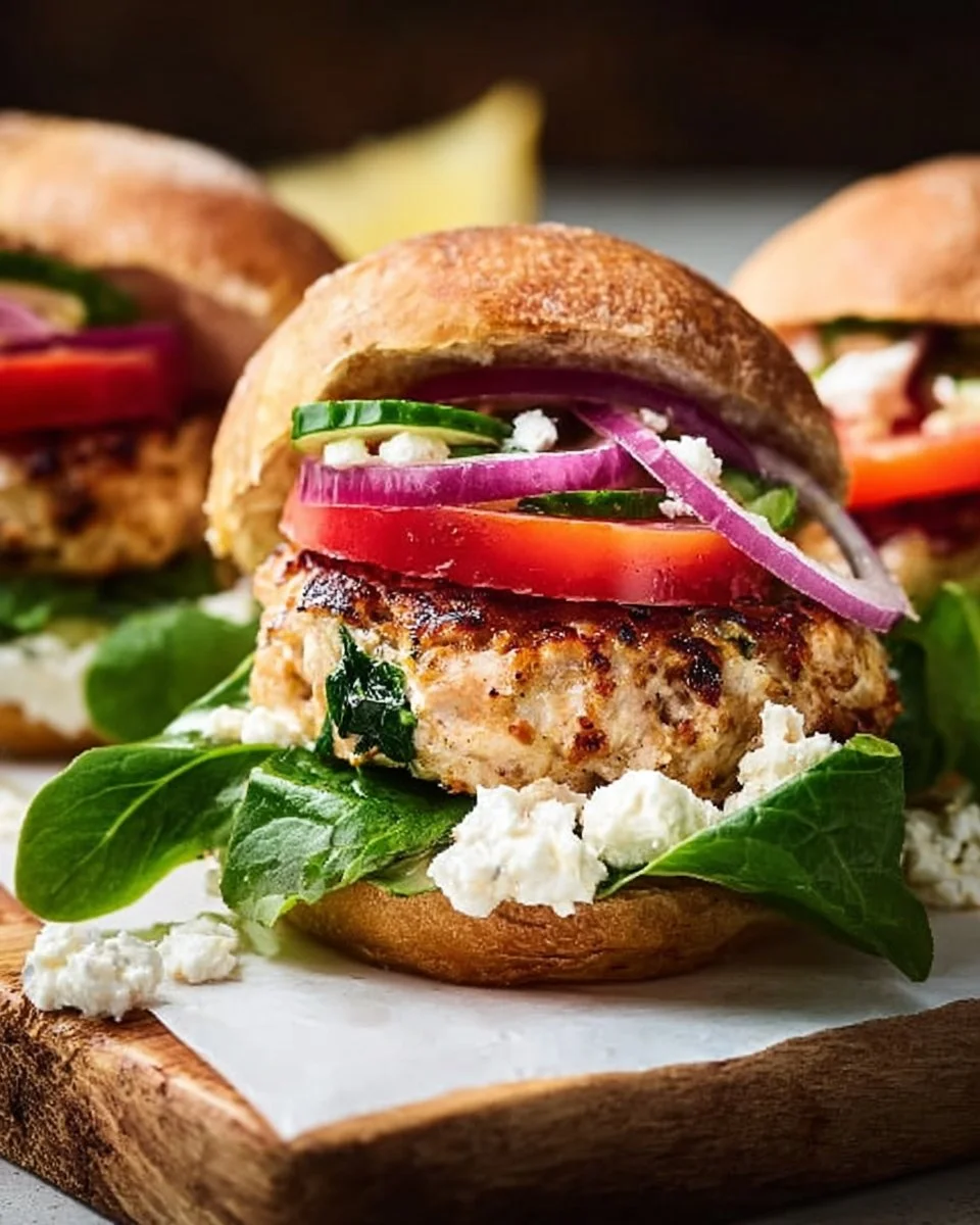 Greek Chicken Burgers