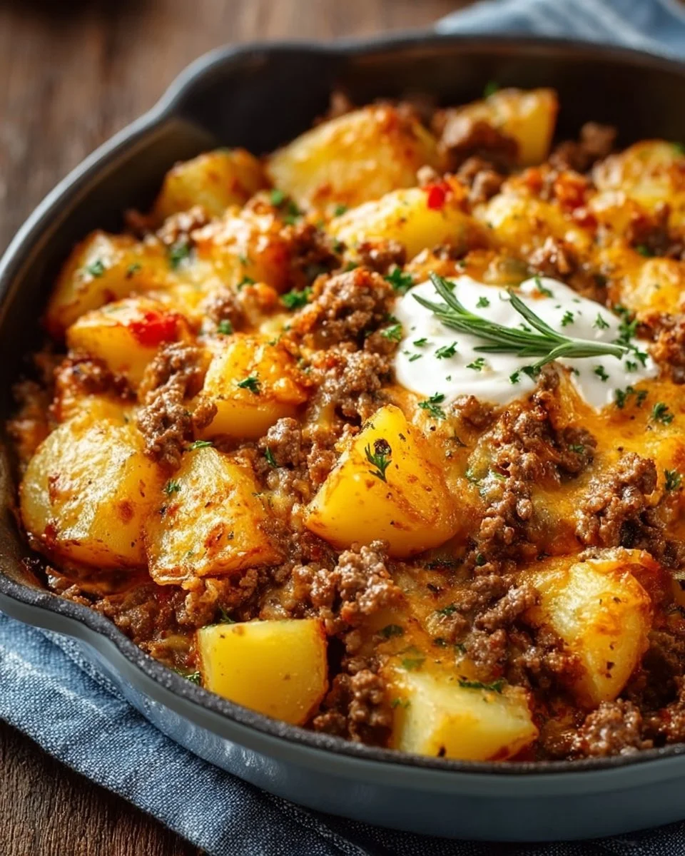 Ground Beef and Potatoes Casserole