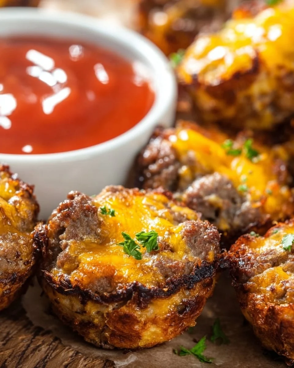 Healthy and Low Carb Cheeseburger Bites