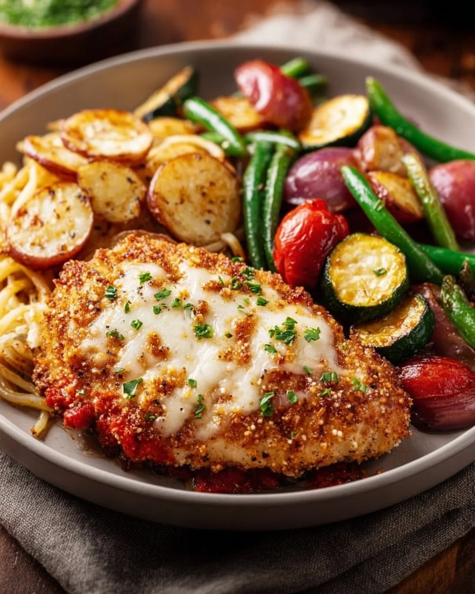 Healthy Chicken Parmesan with Vegetables