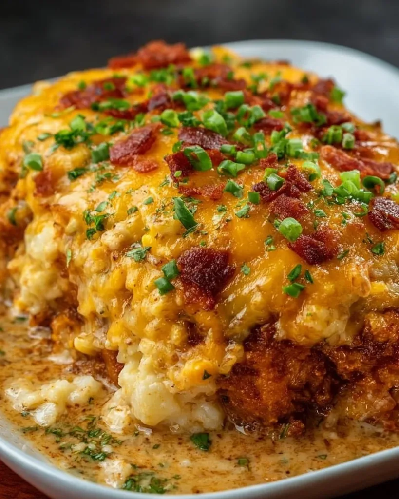 Healthy cowboy casserole with ground beef, veggies, and cheese baked to perfection