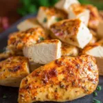 Juicy baked chicken breast cooked to perfection with herbs and spices