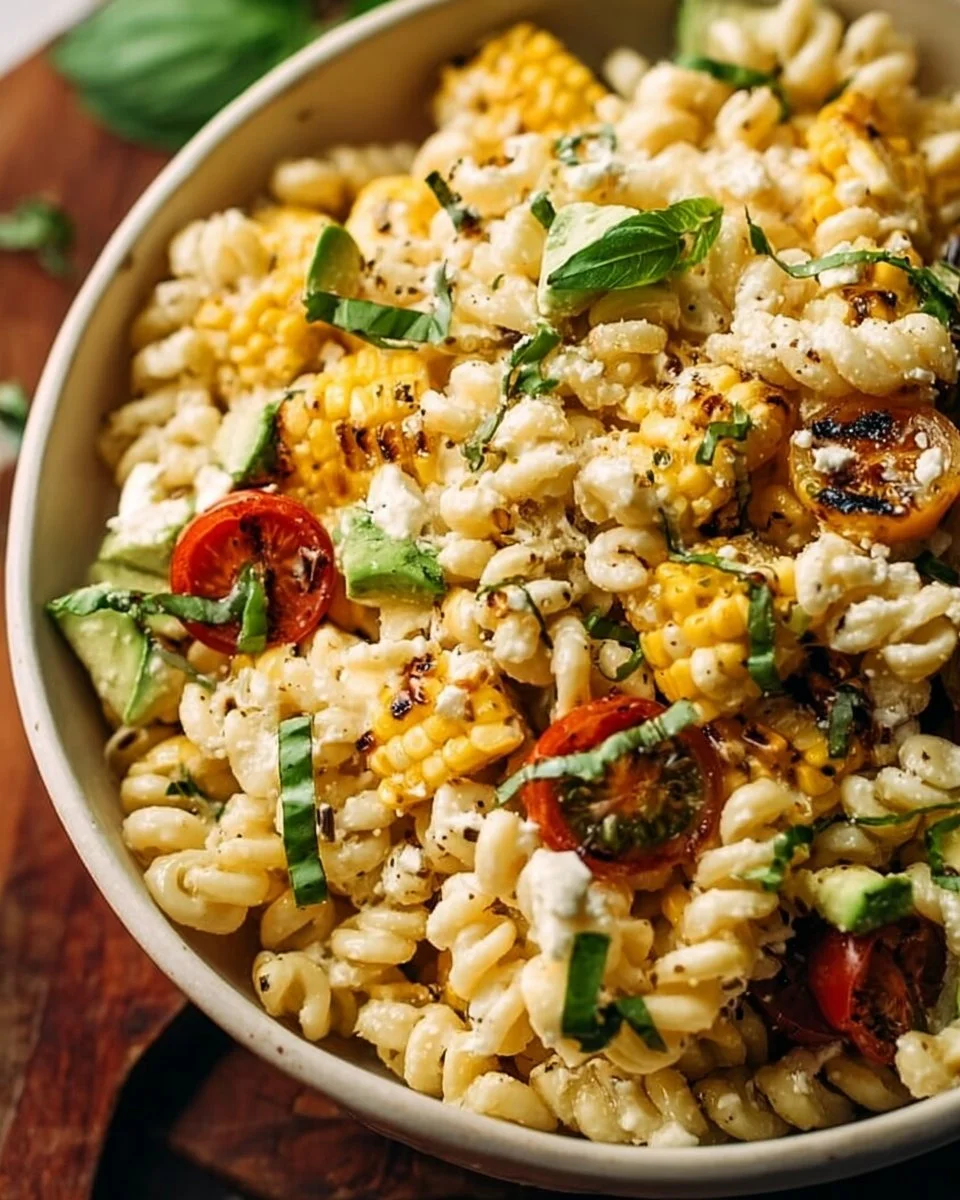 Juicy Street Corn Pasta Salad