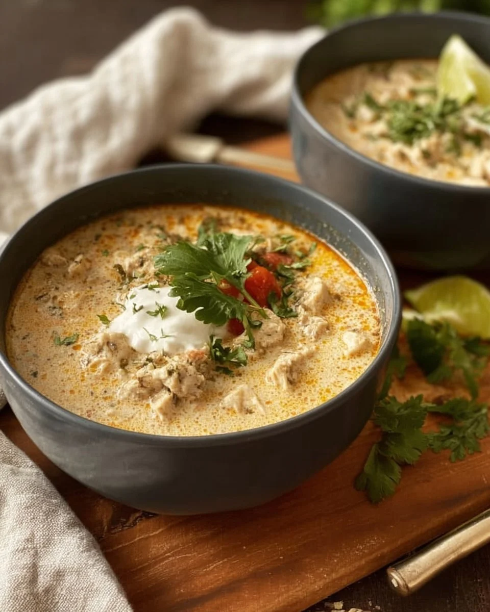 Keto Cream Cheese Chicken Chili
