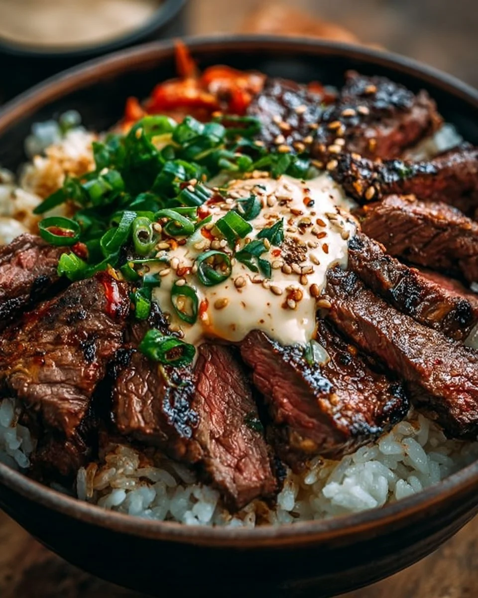 Korean BBQ Steak Rice Bowls