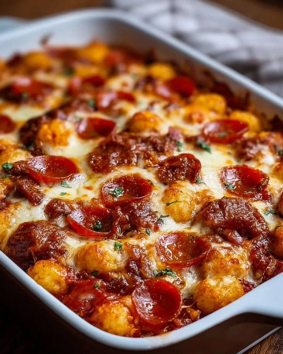 Pizza Tot Casserole