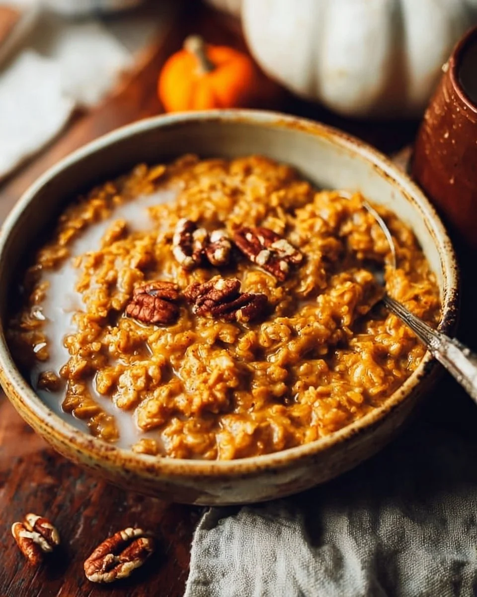 Slow Cooker Pumpkin Pie Oatmeal