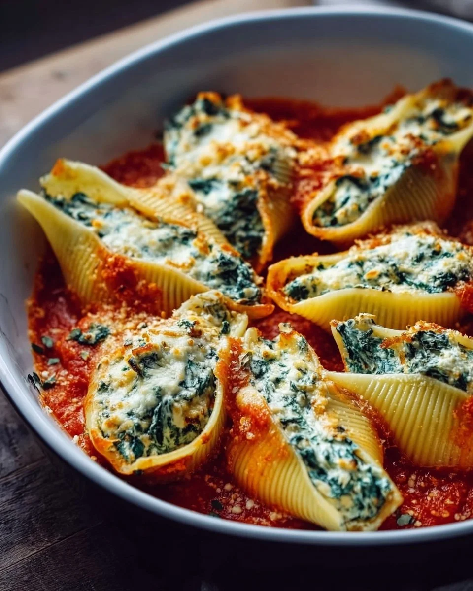 Spinach and Ricotta Stuffed Shells