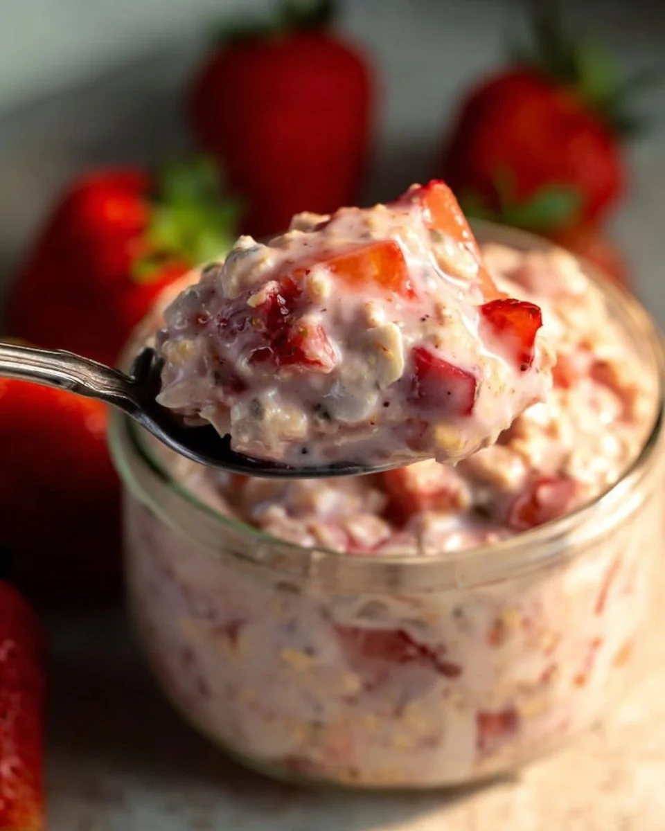 Strawberries and Cream Overnight Oats