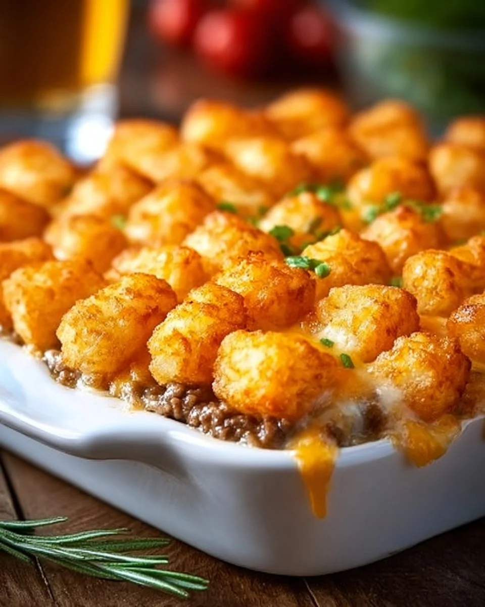 Tater Tot Casserole with Ground Beef