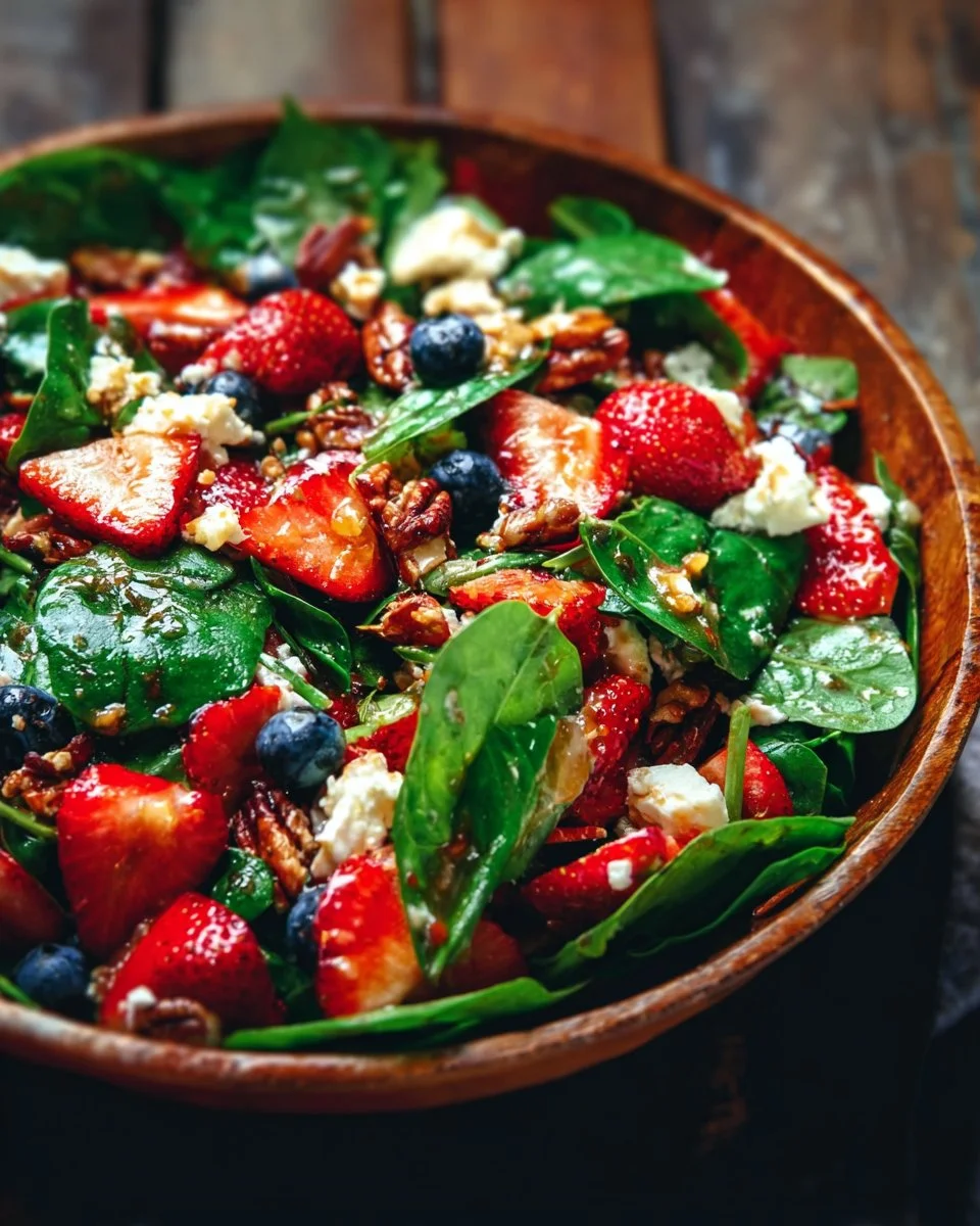30 Minute Strawberry Spinach Salad