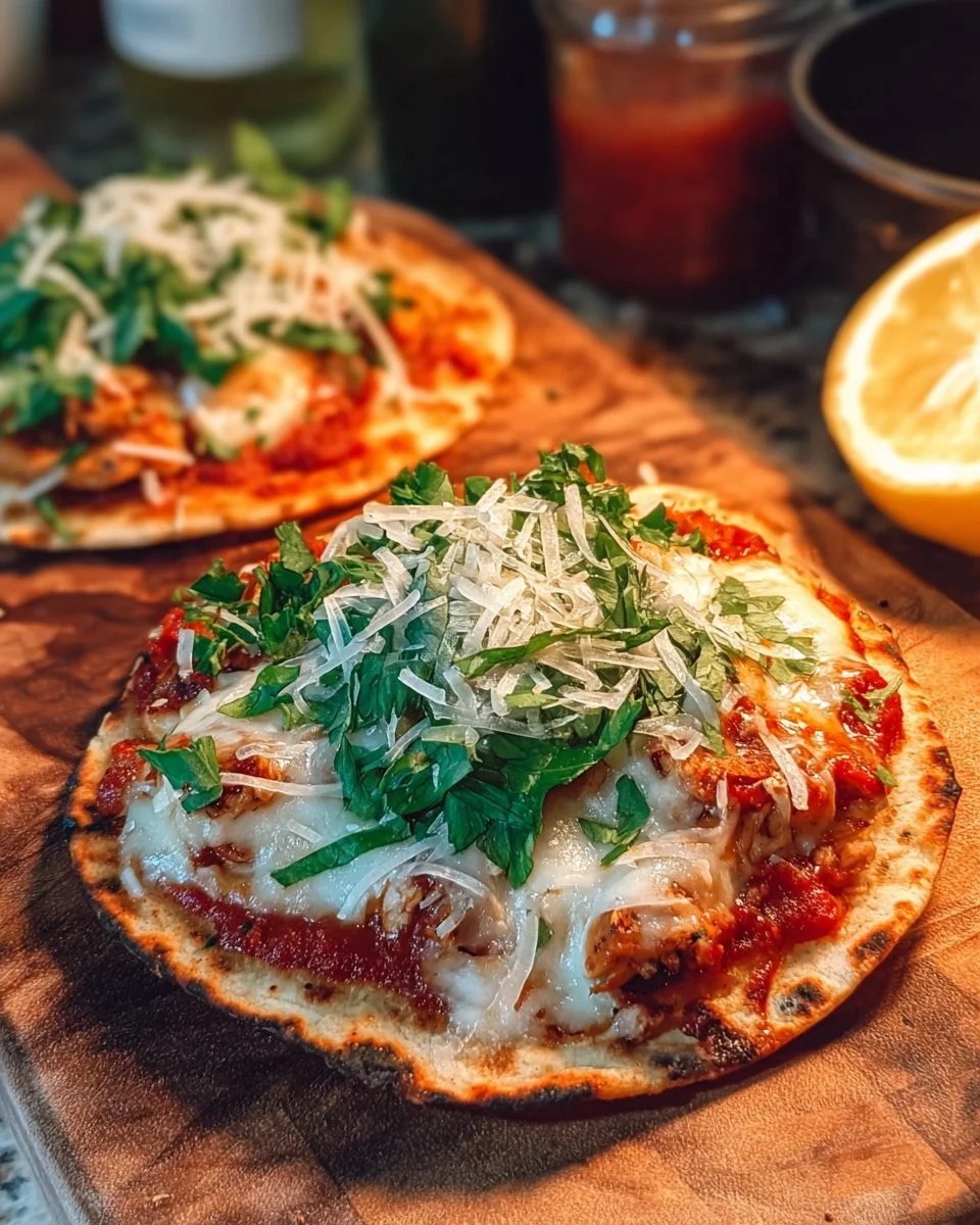 Chicken Parm Smashed Tacos
