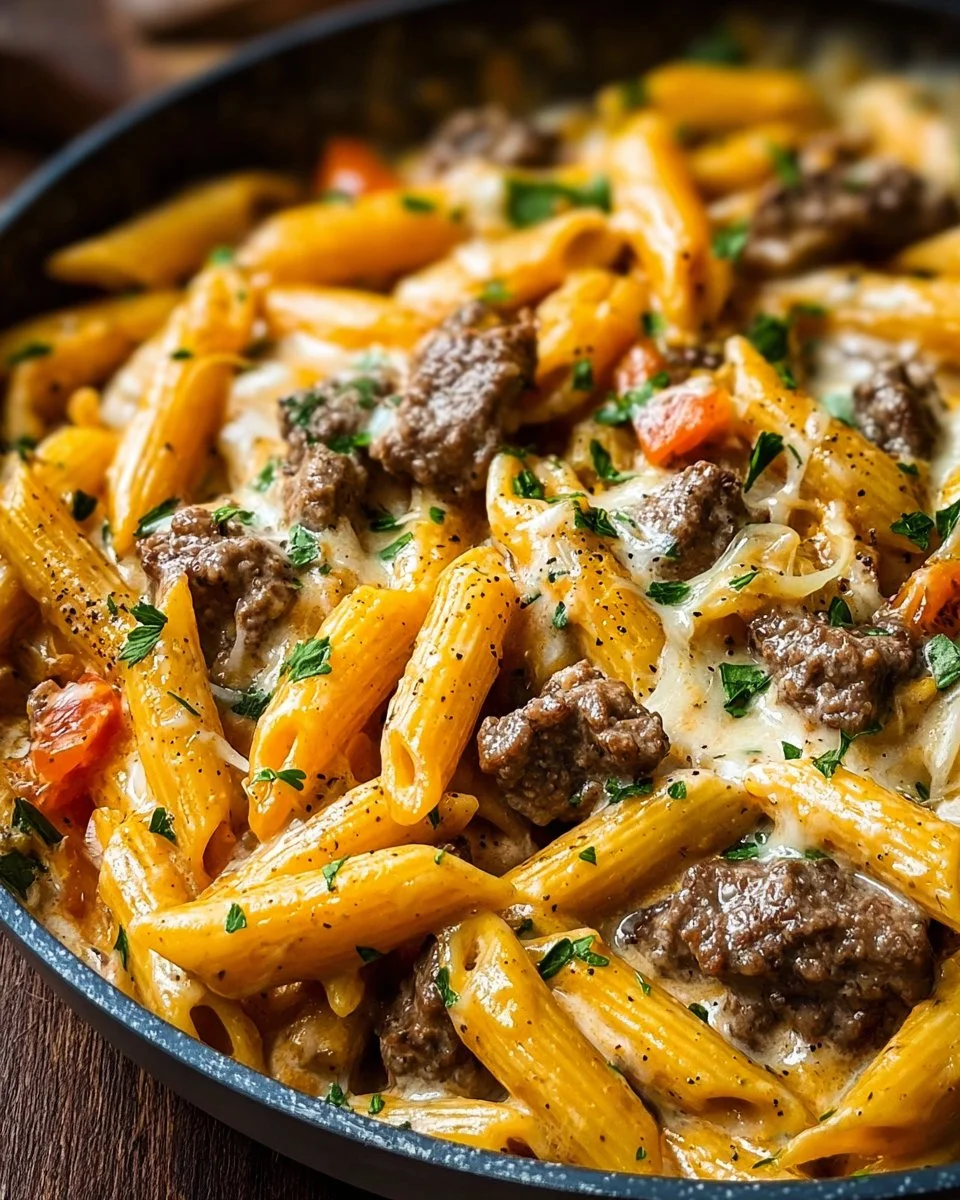 Creamy High Protein Beef Pasta