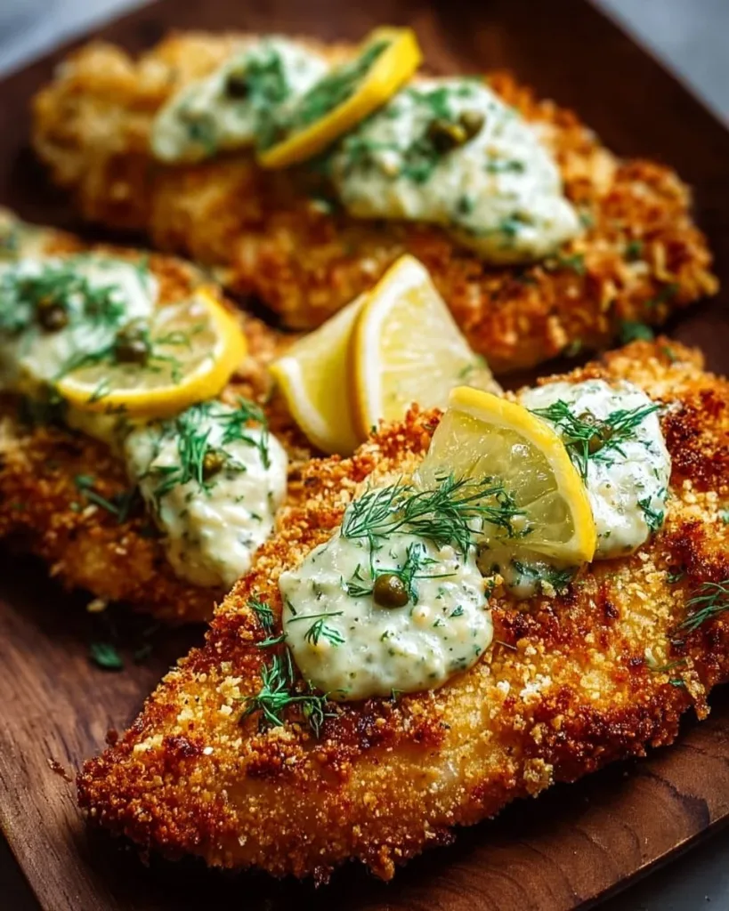 Crispy and golden Parmesan chicken served on a plate
