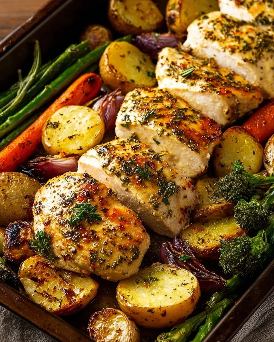 Sheet Pan Garlic Butter Chicken and Veggies