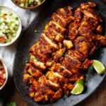 Delicious plate of effortless chipotle chicken with vibrant spices and herbs