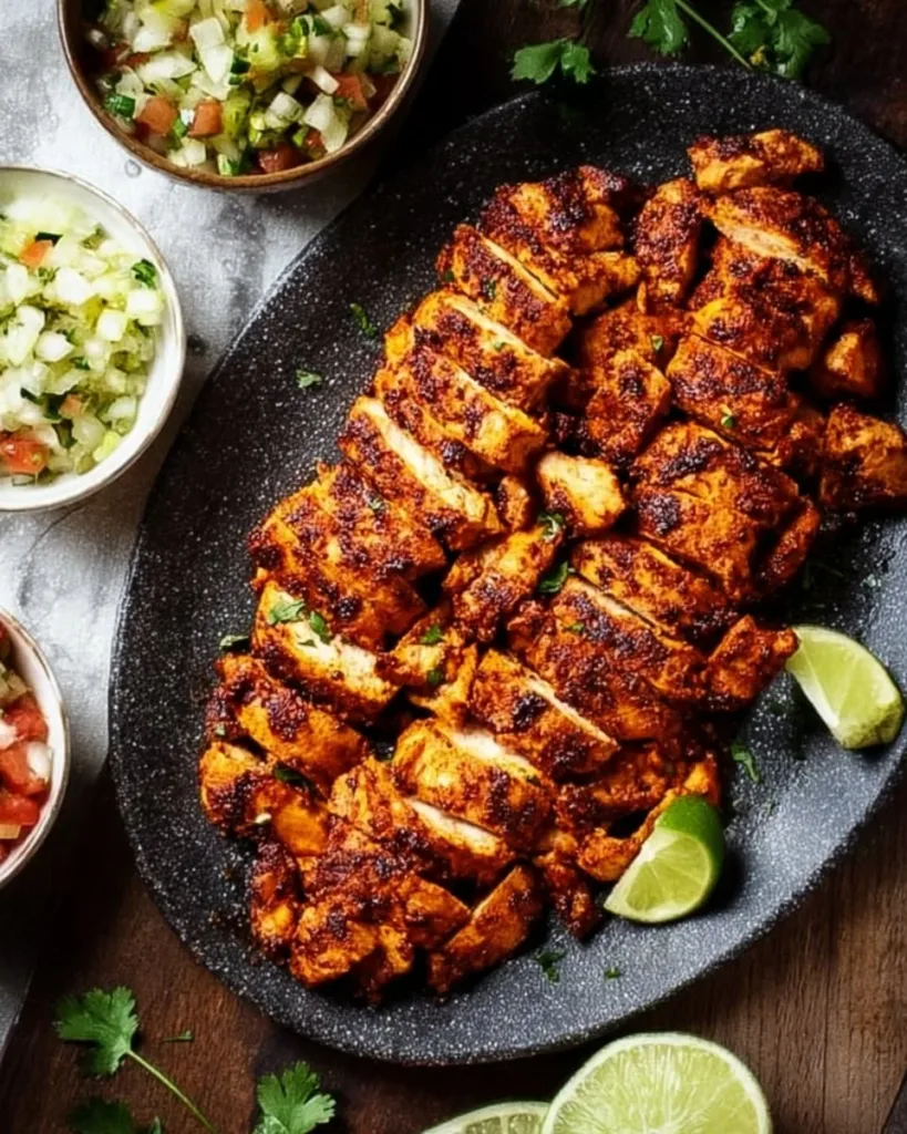 Delicious plate of effortless chipotle chicken with vibrant spices and herbs