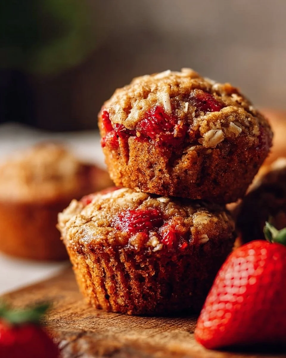 Irresistible Strawberry Oatmeal Muffins