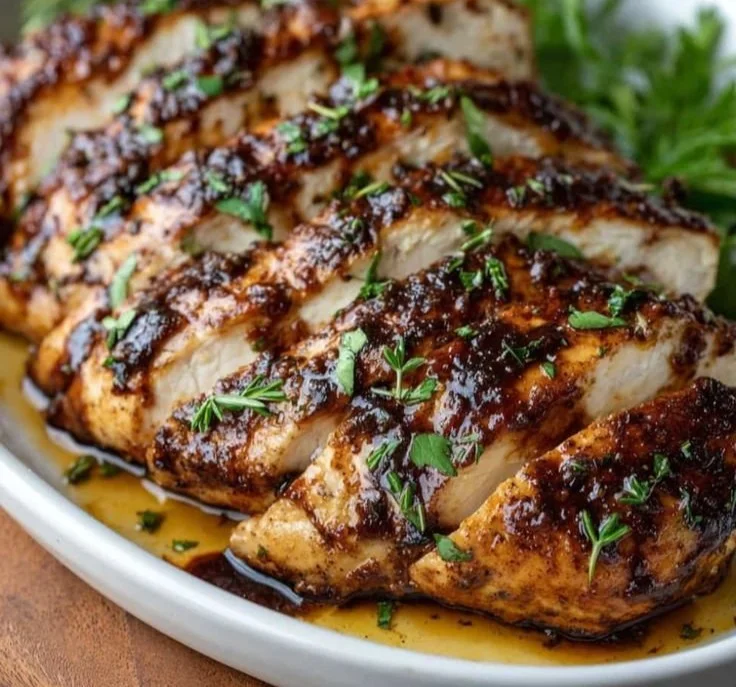 Juicy Balsamic Baked Chicken Breast