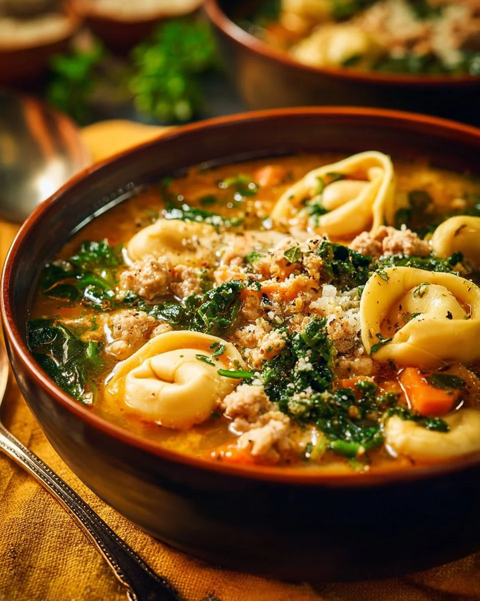 Mouthwatering Ground Turkey Tortellini Soup