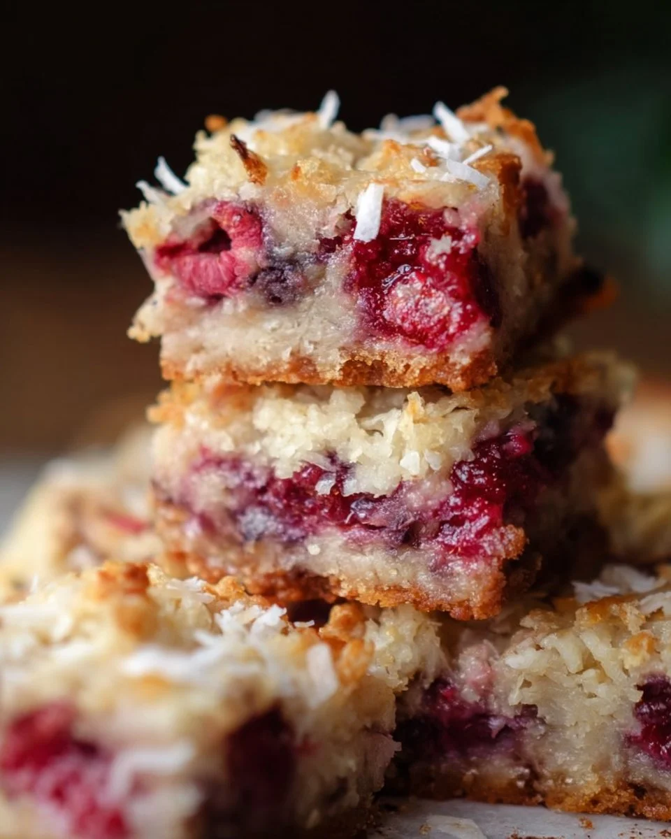 Raspberry Coconut Bars Recipe