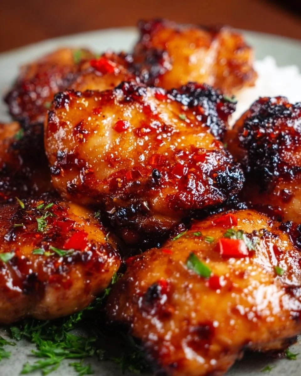 Sticky Sweet Chili Chicken Thighs